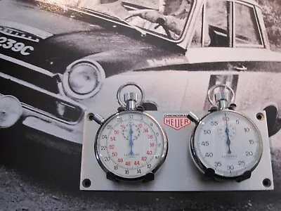 STOPWATCH DASH PANEL By HEUER Halda Porsche MGA MGB MG Jaguar Lotus Fiat • $375