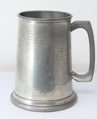 Centenary Pewter FA Cup Tankard History Of Winners 1872 - 1972 1 Pint • £5.95