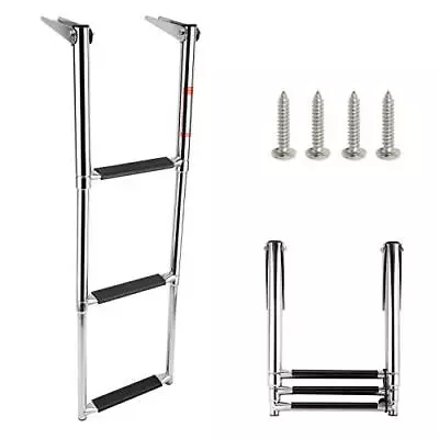 3 Step Stainless Steel Telescoping Boat Ladder Swim Step • $75