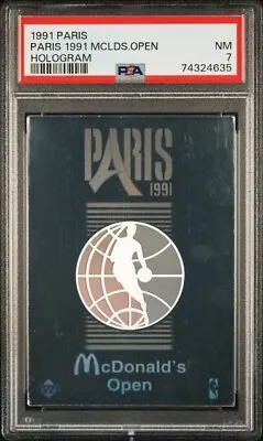 1991 McDonald's Open PARIS Basketball HOLOGRAM Only One Graded PSA 7 Highest • $25