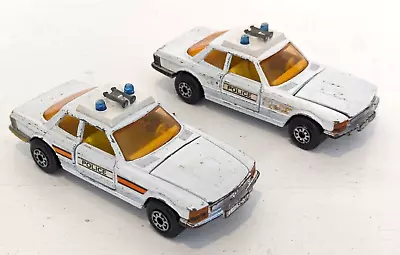 2 X 1974 Lesney Matchbox Speed Kings K-61 Mercedes Police Car • £7.99