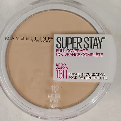 Maybelline SUPERSTAY Full Coverage Powder Foundation In Shade 112 Natural Ivory • $14.95