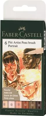 Faber-Castell PITT Artist Pens Brush Portrait (6pk) • £15.16