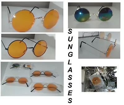 £4.95 • Buy Sunglasses Round Circle John Lennon Hippy 60's 70's Retro Vintage Sun Glasses BN