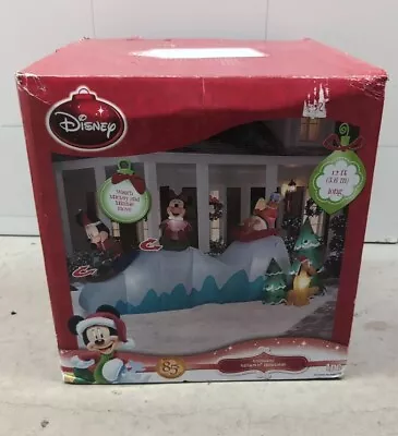 Gemmy 15.5ft Long Animated Mickey& Friends Sleigh Scene Christmas Inflatable • $399.99