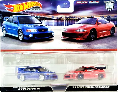 Hot Wheels Car Culture 2 Pack Target Mitsubishi Evo VI & '95 Eclipse In Hand ✅ • $22.97