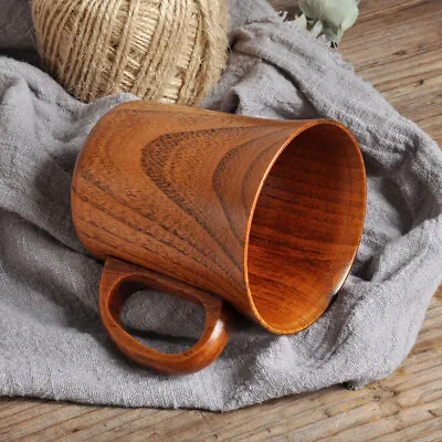 Wooden Cup Wood Coffee Tea Beer Juice Milk Water Mug Primitive Handmade Natural • $13.98