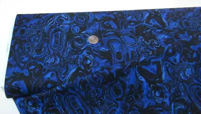 BENARTEX Quilt-craft Fabric MARBELLA Navy 2 Yds (1714-55) Brilliant Marbled • $11.77