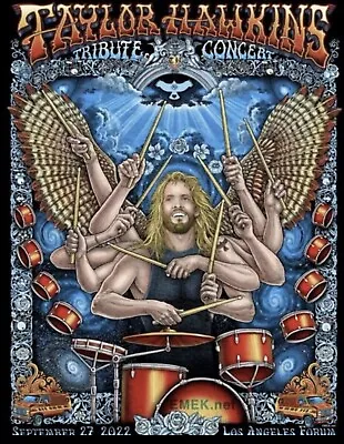 Taylor Hawkins Tribute Concert EMEK Poster 9/27/22 Foo Fighters LosAngeles Forum • $199