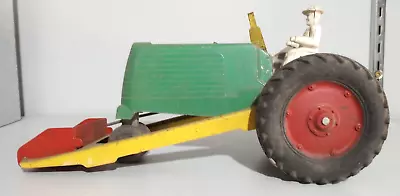 Vintage Slik Toys Aluminum Green Farm Tractor With Loader & Farmer RARE (OLIVER) • $120