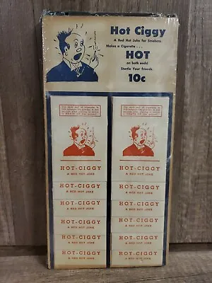 Vintage Original HOT CIGGY MAGIC GAG NOVELTY Tricks On Dime Store Display Card • $110.32