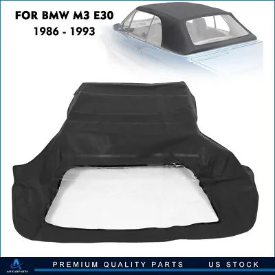 For 1986-1993 Black Twill & Window BMW 3-Series E30 Convertible Soft Top • $110.99