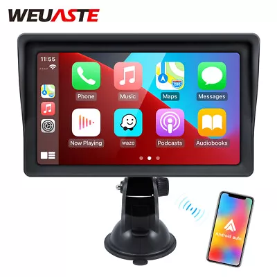 Car Stereo Radio Portable With Wireless CarPlay Android Auto 7  HD Touch Screen • $99.19