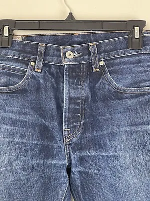 Wallace & Barnes Blue Denim Selvedge Jeans Made In USA J. Crew Slim Mens 29x32 • $48
