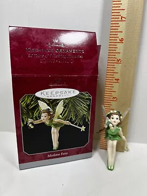 Hallmark Keepsake Christmas Ornament Mistletoe Fairy Green 1998 • $10.99