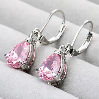 $3.51 • Buy Fashion 925 Silver Drop Dangle Earrings Women Cubic Zirconia Wedding Jewelry