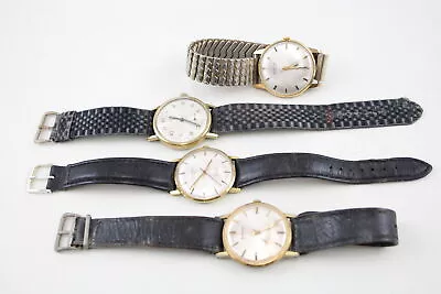 Men's Vintage WRISTWATCHES Hand-Wind Working Inc Rotary Salvest Etc X 4 • $1.23