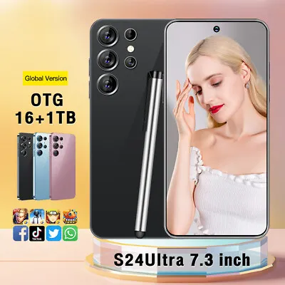 Unlocked 7.3  S24 Ultra 5G Smartphone Android Cell Phone Dual SIM Mobile Phones • $158.54