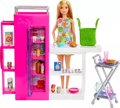 Doll Pantry Playset Kitchen 25+ Piece Furniture Food-Themed Sticker AfterChristm • $42.19