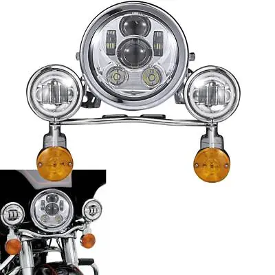 $209.90 • Buy 5.75  LED Headlight Passing Light Bar Kit For Yamaha VStar XVS 650 950 1100 1300