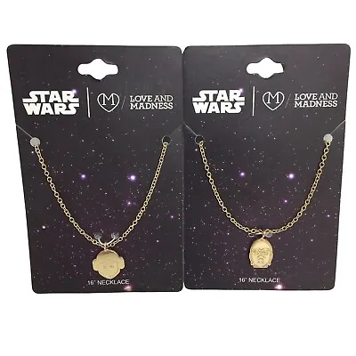 Star Wars Love And Madness 16  Necklace Leia C3PO Costume Jewelry Lot Of 2 New • $24.99