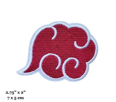 $4.99 • Buy Naruto Anime Series Akatsuki Red Cloud Logo Embroidered Iron On Patch