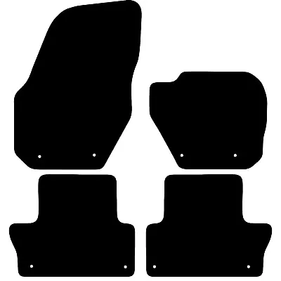 Fits Volvo Xc60 2008 To 2017 Tailored Black Car Floor Mats Set (4 Pcs & 8 Clips) • $17.39