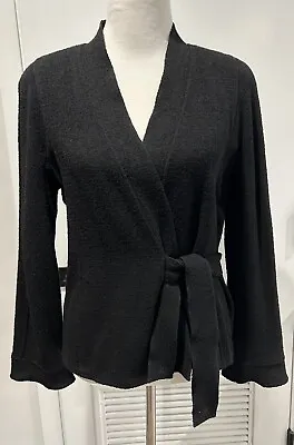 Chanel Lightweight Boucle Black Wrap Blazer Jacket W Bell Sleeves LTD EDITION! • £1831.17