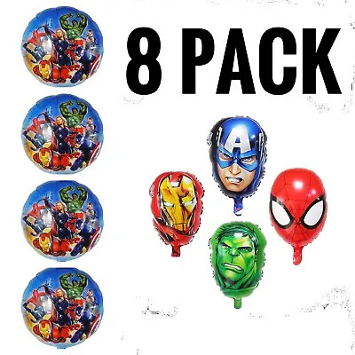 $10.99 • Buy Avengers Super Heroes Birthday Party Balloons 8 Pack Decoration FREE SHIPPING!