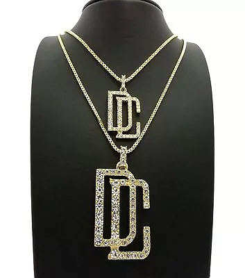 Mens Hip Hop Gold Meek Mill Dream Chasers Pendant Box Chain Necklace Set • $24.99