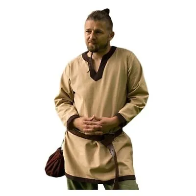 Medieval Celtic Viking Tunic Long Sleeves Pirate Renaissance Surcoat SCA Larp • $35.99