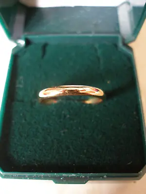 Vintage 22ct Gold  2.6mm Court Wedding Ring Beautiful • £245