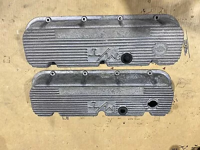 M/T 140R-48B Valve Cover Made In Japan Early BB Chevy W/Logo Finned Pair • $250