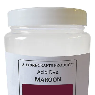 £7.50 • Buy 50g Fibrecrafts Acid Dye - Maroon - 100% Dye Stuff For Silk, Wool, Nylon