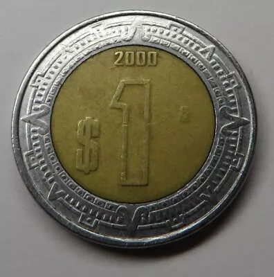 Mexico Peso 2000 Mo Bi-Metallic KM#603 • $1.25