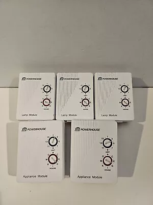 $32 • Buy X-10 Powerhouse Lot Of 5 Total Lamp & Appliance Module 3 LM465 2 AM486 X10 White