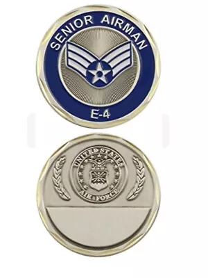 Air Force Senior Airman E4 Engravable Challenge Coin • $16.95