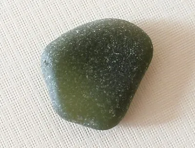 Large Thick Piece Of ANTIQUE OLIVE GREEN Beach Sea Glass Jewelry Quality • $8.95