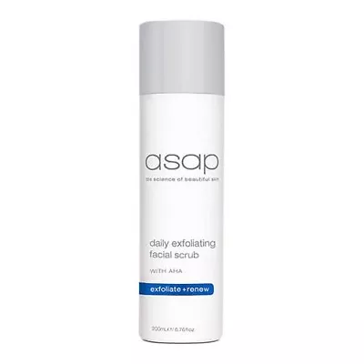 ASAP Daily Exfoliating Facial Scrub 200ml W Glycolic Acid AHAs  NonPlastic Beads • $40.99