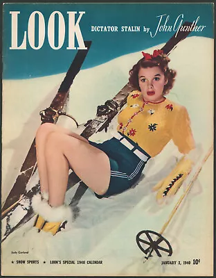 LOOK Magazine January 2 1940 WWII Judy Garland ~Joseph Stalin ~Lupe Velez • $49.99