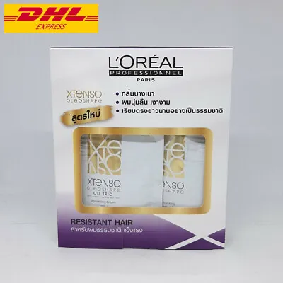 L'Oreal X Tenso Permanent Hair Straightener Kit Resistant Hair Oleoshape 2x125ml • $31.84