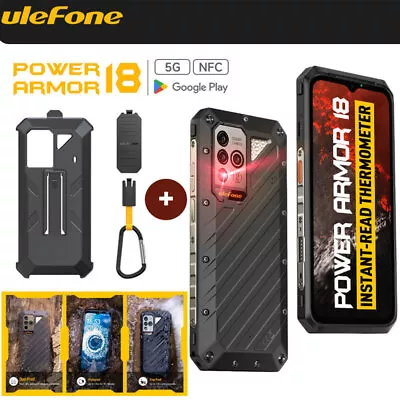 Ulefone Armor 18 5G 4G LTE Rugged Phone Dustproof Android Builder Mobile Global • $786.86