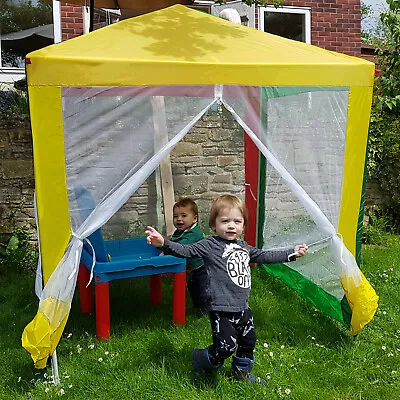 1.5m Kids Gazebo With Sides Multi Coloured Outdoor Camping Garden Tent Childrens • £24.99