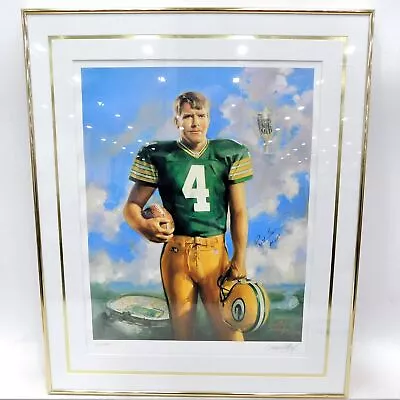 Green Bay Packers Brett Favre Signed Official NFL MVP Lim. Ed. Art Print W/ COA • $36