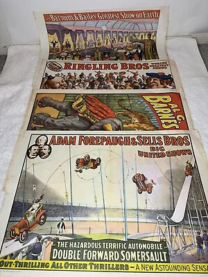 $40 • Buy Vintage 1960 Circus World Museum Poster Set Of 4 Posters, With Protective Cover