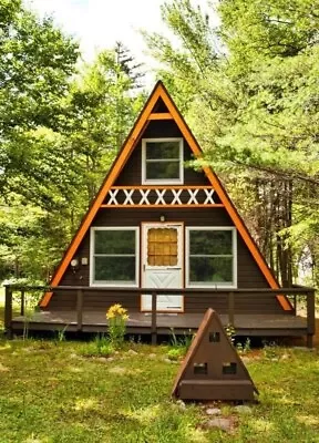 $29.95 • Buy A-Frame Cabin Plans To Build Your Own 24' X 21' Two-Story Tiny Vacation Home