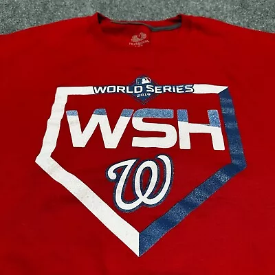 Washington Nationals Sweatshirt Mens Large Red World Series 2019 Pullover • $20