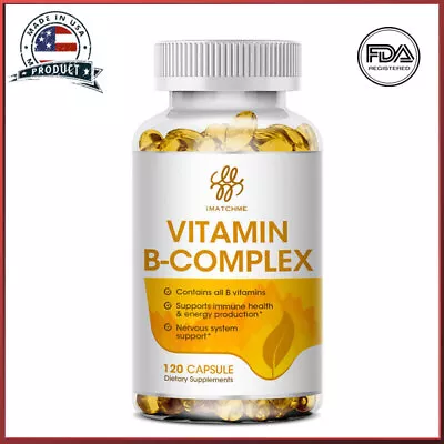 Vitamin B Complex Supplement | Super B Vitamin Immune Boost Energy Metabolism • $13.99