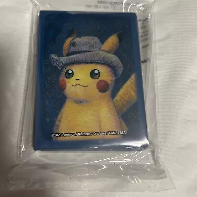 Pokémon Center X Van Gogh Museum Pikachu Self-Portrait Straw Hat Card Sleeve X65 • £16.89