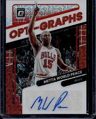 2021-22 Donruss Optic Metta World Peace #OG-MWP Opti-Graphs Red Choice Auto • $10.99